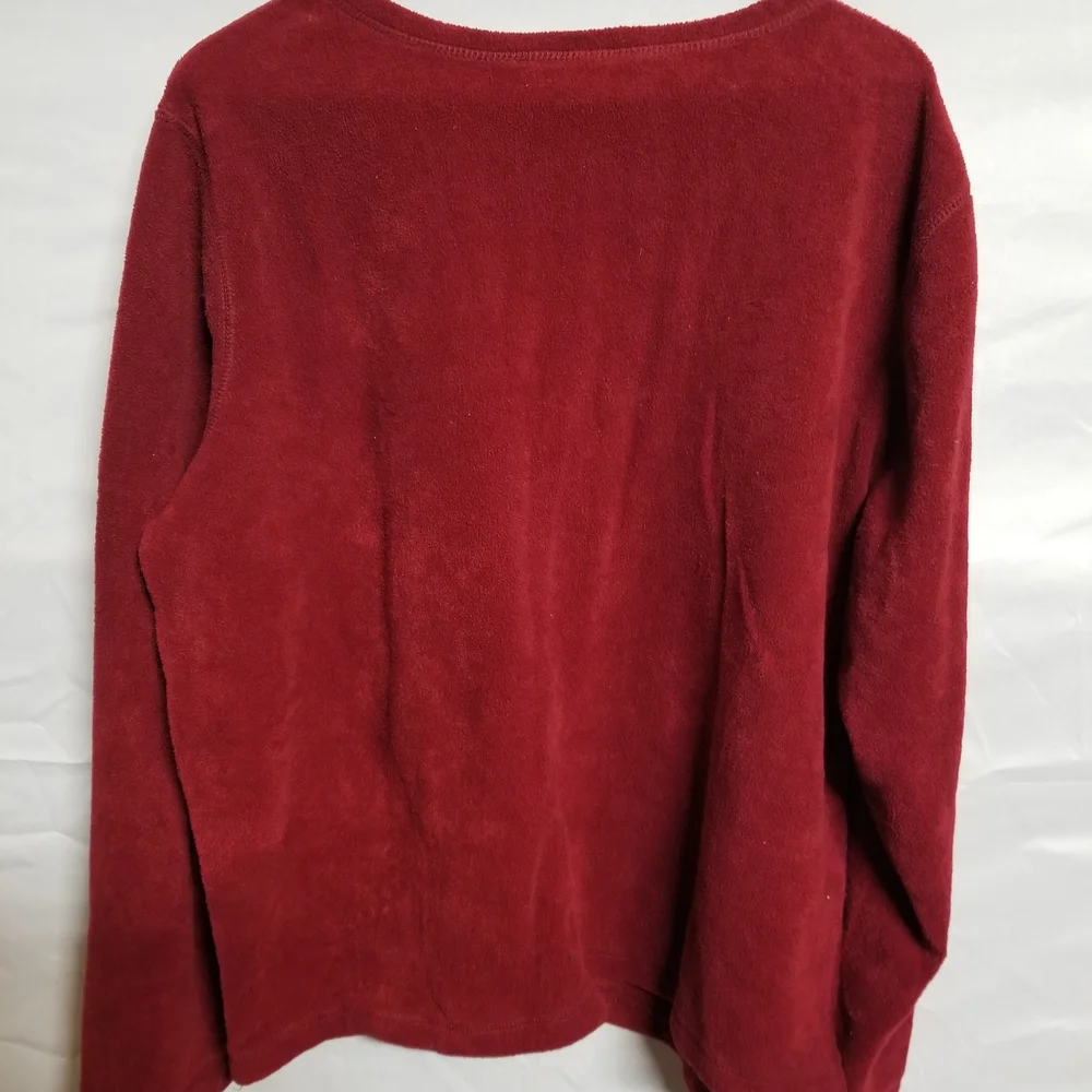 Elegant Red Embroidered Cardigan - Picture 2 of 5